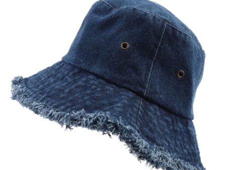 Anobel Copenhagen - Frayed Edge Denim Bucket Hat H-29073. - Denim Supply