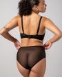 Understatement Underwear - Mesh Highwaist Briefs - Black Cheap