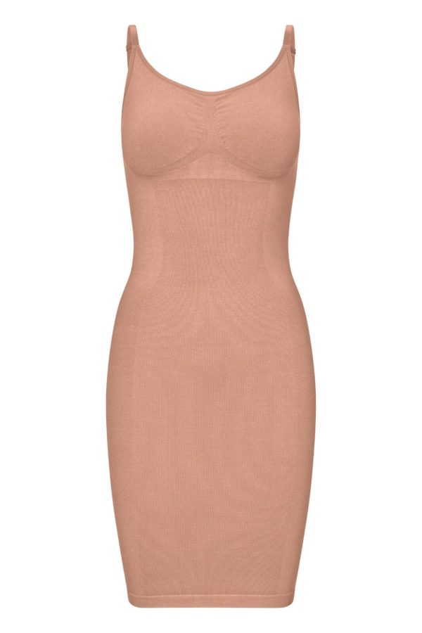 Lykkeland Ateliér - Second Skin Slip Dress - Tan Sale