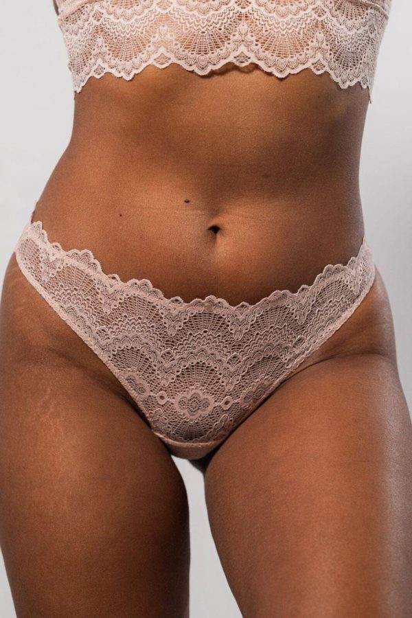 Understatement Underwear - Lace Thong - Nude on Sale