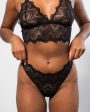 Understatement Underwear - Lace Thong - Black Cheap