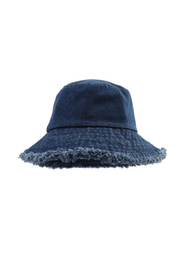 Anobel Copenhagen - Frayed Edge Denim Bucket Hat H-29073. - Denim Supply