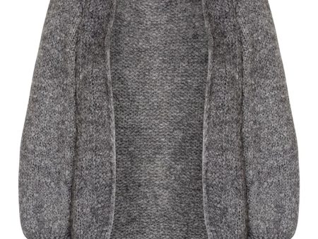 Noella - Fora Knit Cardigan - 019 Dark Grey Melange on Sale