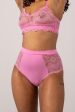 Understatement Underwear - Lace Period Highwaist Briefs - Candy Pink For Sale