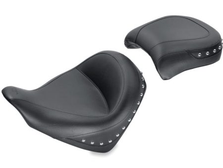 Mustang 10-21 Honda VT1300CX Fury Wide Touring Solo Seat w Studs - Black For Sale