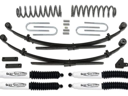 Tuff Country 87-01 Jeep Cherokee 4x4 3.5in Lift Kit EZ-Flex w Rear Leaf Springs (SX6000 Shocks) Cheap