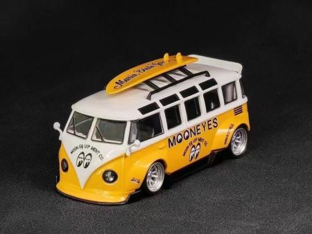 1:64 VW T1 Van Camper Sports Kombi Mooneyes Model Diecast Lang Feng Model Online Sale