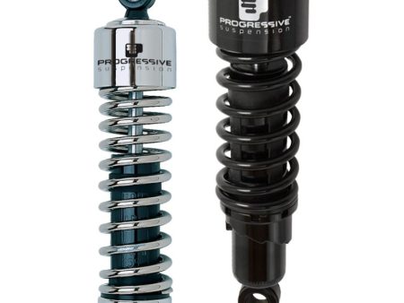 Progressive Harley 412 Series Shocks 12.0in - Chrome For Cheap