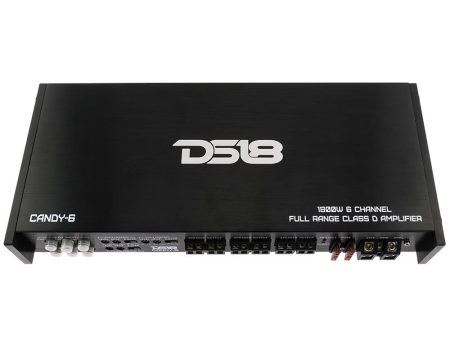 Full Range Amplifier 1800 Watts Compact Class D 6 Channel Black CANDY Series DS18 (CANDY-6) For Discount